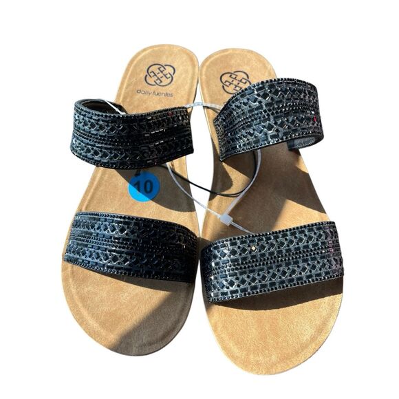 Daisy Fuentes wedge sandals size 10 - Picture 1 of 4
